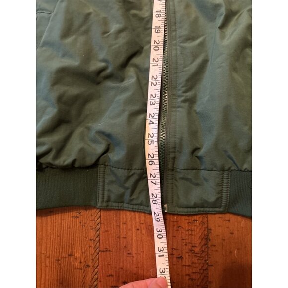 John Deere Green Jacket Size Large Mens Yellow Fleece Lined Vintage - Picture 7 of 7